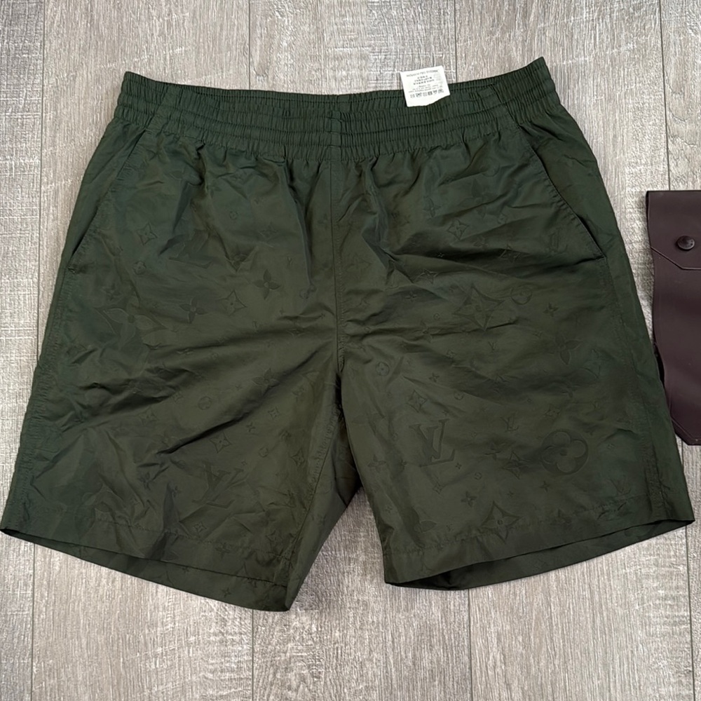 Louis Vuitton Dark Green Monogram Shorts